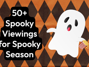 A ghost graphic holding a spilling bucket of popcorn.